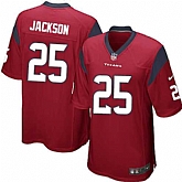 Nike Men & Women & Youth Texans #25 Jackson Red Team Color Game Jersey,baseball caps,new era cap wholesale,wholesale hats